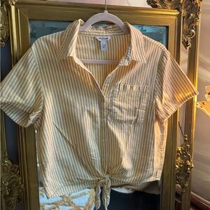 Arizona Jean Company Mustard Striped Shirt